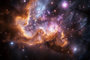 Galactic Dance dance of stars in a galaxy using cosmic shades