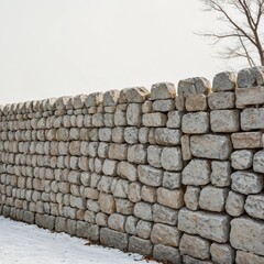 stone wall  on white