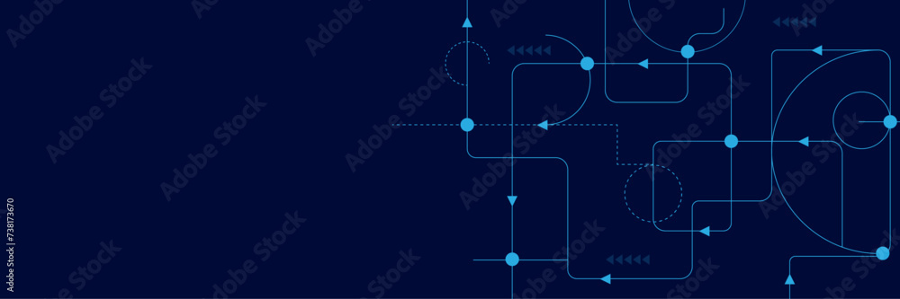 Wall mural abstract dots and lines for futuristic world data network concept background. communication technolo