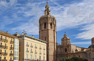 Fototapeta na wymiar Church tower in Valencia, Spain