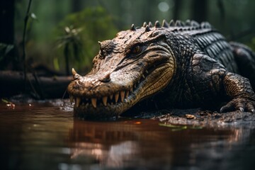 Obraz premium Closeup of a crocodile or alligator