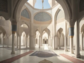 Fototapeta na wymiar Third-floor Islamic mosque view