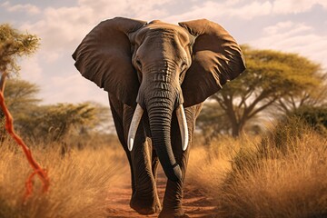 Obraz premium elephant in the field