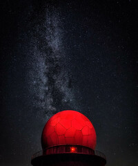 Red Dome With Star Filled Sky