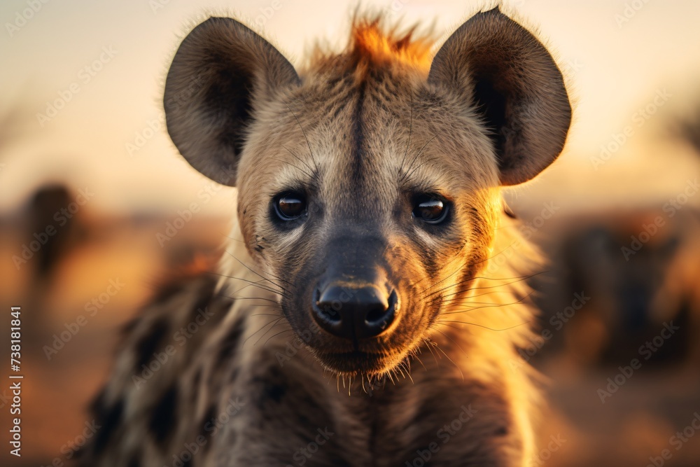 Canvas Prints closeup of a hyena