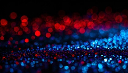 Glitter Blue and red Bokeh Background