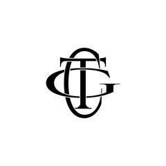 ctg initial letter monogram logo design