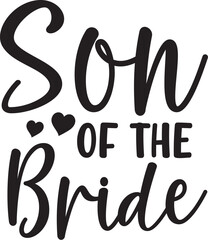 Wedding bridal shower typography design on plain white transparent isolated background for card, shirt, hoodie, sweatshirt, apparel, tag, mug, icon, poster or badge