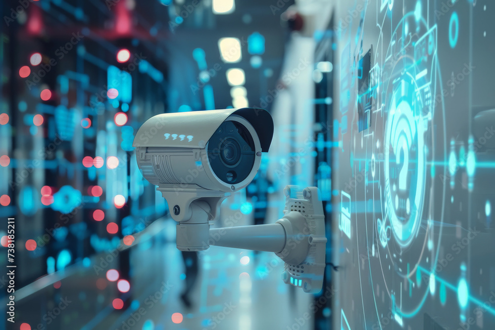 Poster a security camera with the number 999 on it