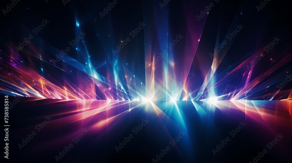 Poster prism light leak texture for photo overlay and effect. lens flare in abstract background. bokeh effe