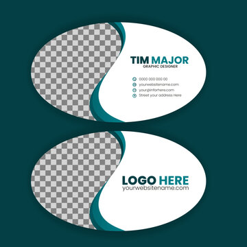 Creative Oval Business Card Design Template and rounded business card 