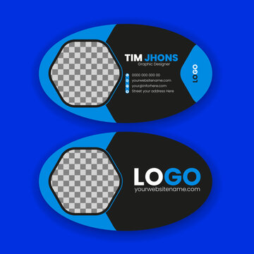 Creative Oval Business Card Design Template and rounded business card 