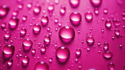 The background of raindrops is in Fuschia color