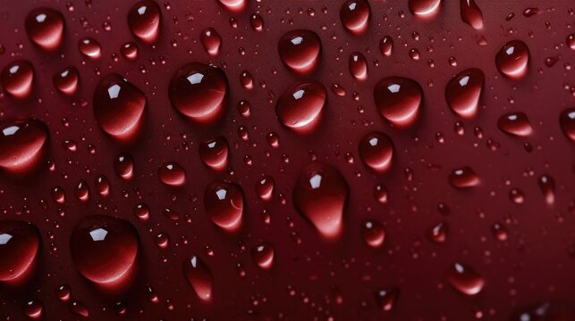 The background of raindrops is in Garnet color.