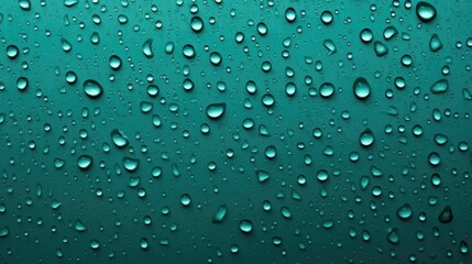  The background of raindrops is in Sea Green color.