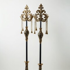  antique golden magic staff 
