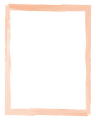 Obraz premium Old worn frame. Acrylic frame isolated on white. Orange rectangular frame in vector. Frame for text, picture, photo 