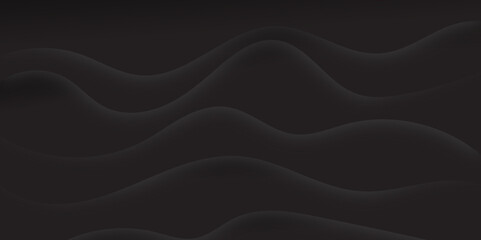 Abstract black and gray wave modern soft luxury texture with smooth and clean vector subtle background illustration.