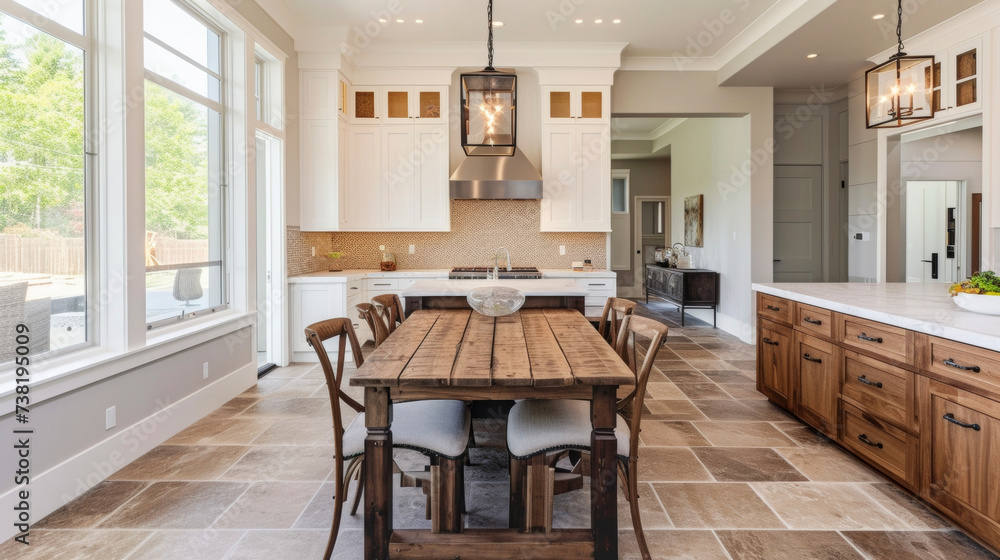 Poster transform your kitchen into a chefs dream with the help of flooring spets. this image features a bea
