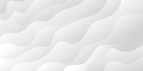 Abstract white and light gray wave modern soft luxury texture with smooth and clean vector subtle background illustration.	