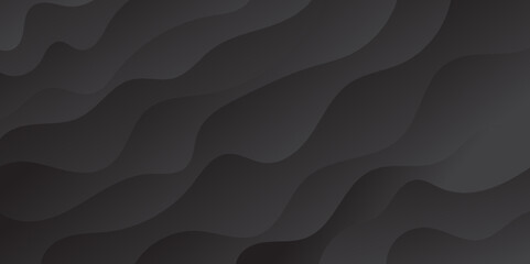 Abstract black and gray wave modern soft luxury texture with smooth and clean vector subtle background illustration.	