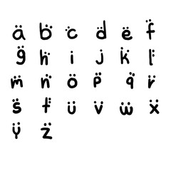 lowercase english letters, perfect for educational designs and typography projects