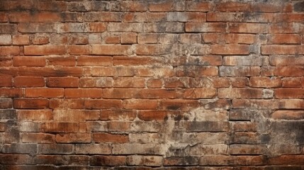 The background of the brick wall is in Rust color.
