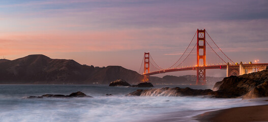 A View of the Golden Gate Bridge From the Beach