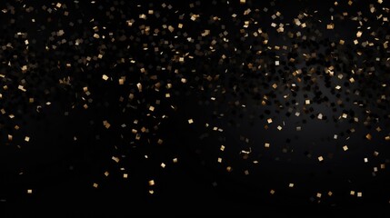The background of the confetti scattering is in Black color