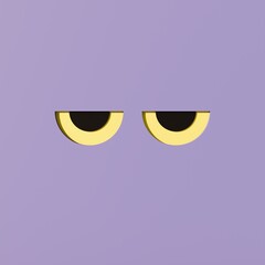 3d illustration of cat's eyes glowing in the dark. 3d rendering illustration