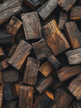 a pile of hardwood lumber