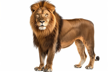 Obraz premium Lion on a white background