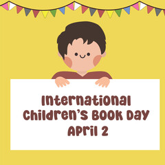 vector graphic of International Children’s Book Day ideal for International Children’s Book Day celebration.