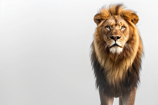 Lion on a white background