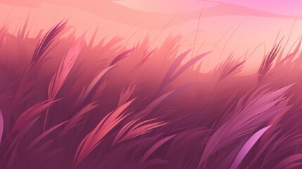 The background of the grass is in Mauve color. - obrazy, fototapety, plakaty