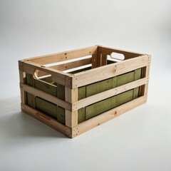 3d render of a wooden crate