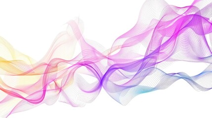 Abstract flowing wavy lines. Colorful dynamic wave