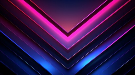 Abstract geometric background with magenta and blue hues. Corrugated lines futuristic backdrop - obrazy, fototapety, plakaty