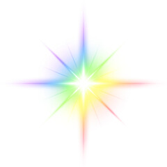 Rainbow star illustration. Sparkle design element.