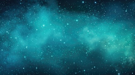 Fototapeta premium The background of the starry sky is in Turquoise color