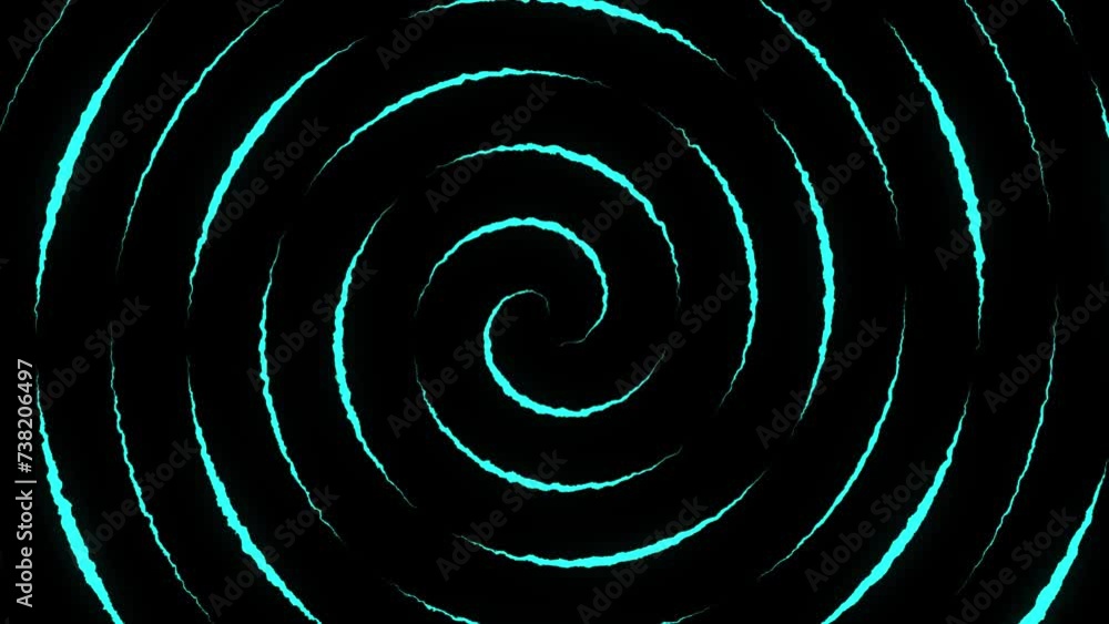 Poster green energy digital circles tunnel frame made of lines and dots abstract background.