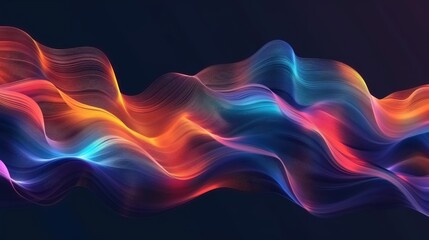 Fototapeta premium Abstract flowing wavy lines. Colorful dynamic wave