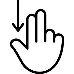 Swipe Down Icon