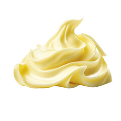 Mayonnaise drops isolated on a transparent background