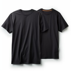 Two black shirts on a white background