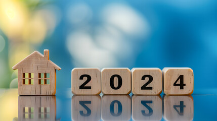 Le marché immobilier en 2024. - obrazy, fototapety, plakaty