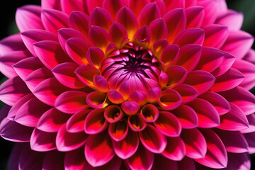 Close Up of Pink Flower on Black Background 