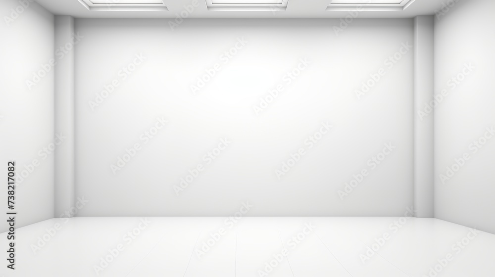 Poster empty white studio background. design for displaying product