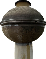 architectural design of a street fountain close-up