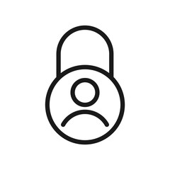 People lock icon symbol vector